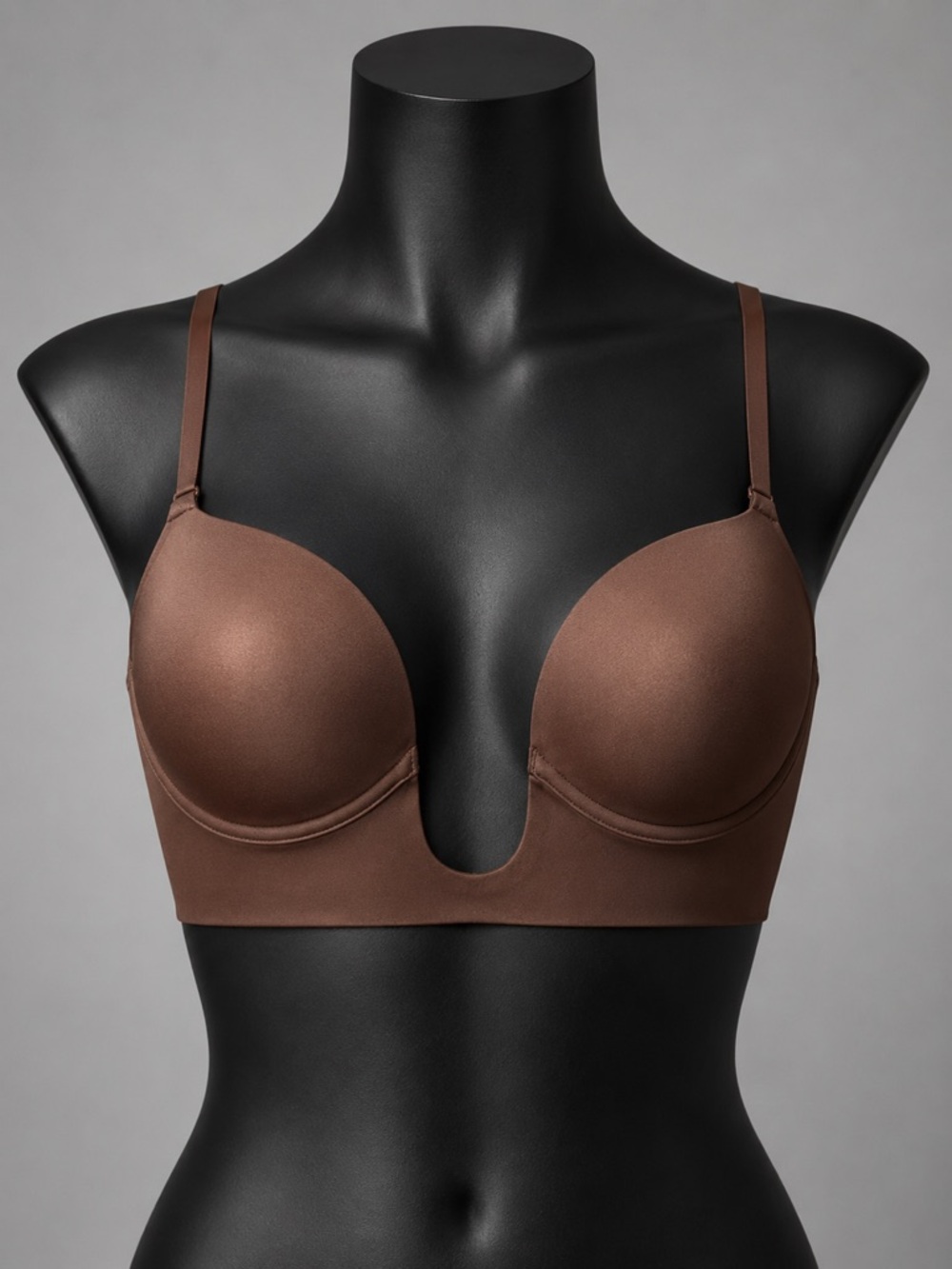 Skims Deep Plunge U Shape CoCoa Brown Convertible Bra Strapless